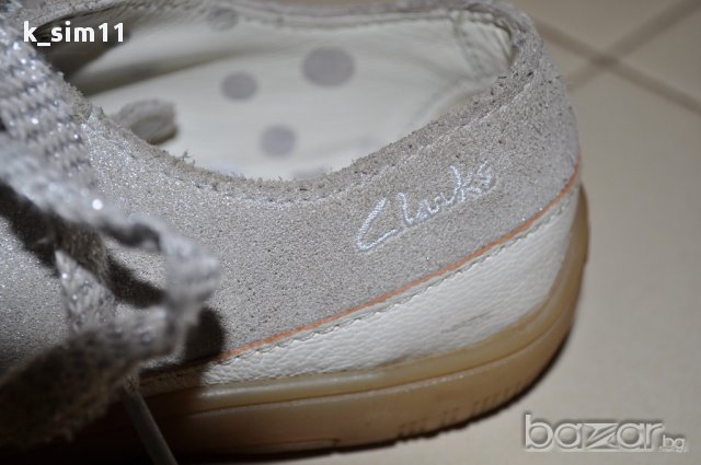 Clarks сребристи кожени обувки №28, UK10 F, снимка 6 - Детски маратонки - 15816437