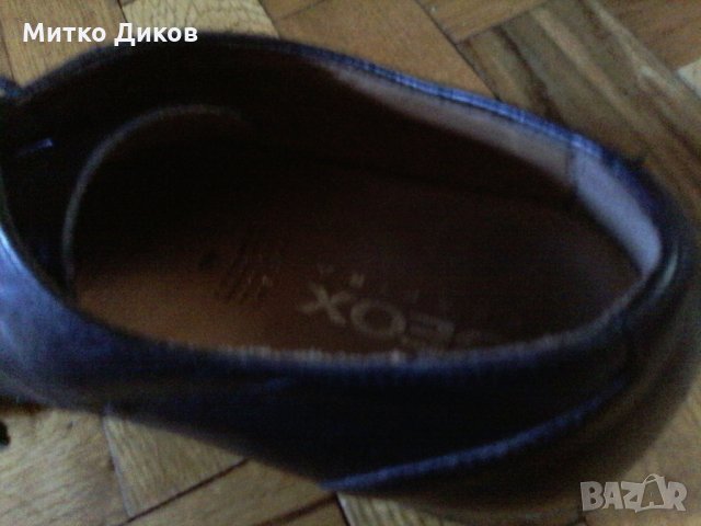 Geox Respira -черни мъжки обувки естествена кожа №43, снимка 4 - Ежедневни обувки - 22628837