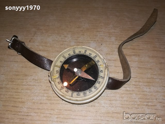 АНТИК-компас-руска ретро колекция с кожена каишка-водомер, снимка 5 - Колекции - 20576322