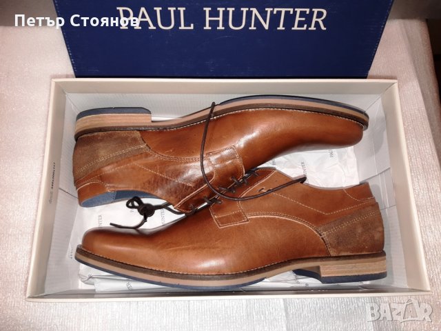 Стилни мъжки обувки от естествена кожа PAUL HUNTER №44, снимка 13 - Ежедневни обувки - 24462010