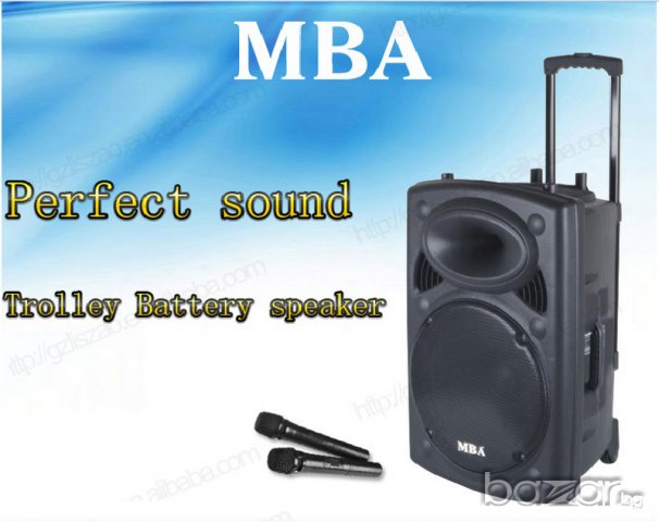 15-ка с bluetooth мощна активна тонколона Mba F15 Караоке с безжичeн микрофони,усилвател, снимка 5 - Караоке - 8115069