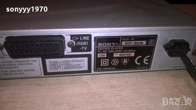 sony dvp-ns330 cd/dvd-внос швеицария, снимка 11 - Ресийвъри, усилватели, смесителни пултове - 24034080