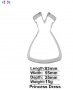 рокля с полу ръкав метална форма резец за бисквитки сладки фондан тесто и др., снимка 1 - Форми - 25257151