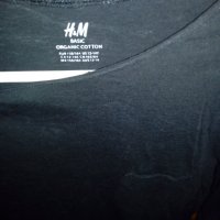 Черна памучна блуза H&M, снимка 4 - Блузи с дълъг ръкав и пуловери - 23783310