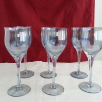 Ретро стъклени чаши за вино , снимка 1 - Антикварни и старинни предмети - 19796166