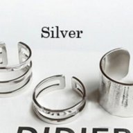 Комплект от три пръстена /А-28/. В наличност сребристи или златисти , снимка 2 - Пръстени - 8124529