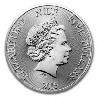 Нова сребърна монета 5$ от 2015 г. с костенурка 2 oz 999 проба сребро, монети чиста проба, снимка 2 - Нумизматика и бонистика - 21096461