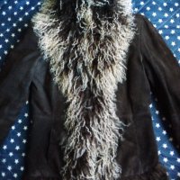  Палто от  естествена кожа с вата и яка  и маншети от тибетски як, снимка 4 - Палта, манта - 23039085