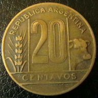 20 центаво 1950, Аржентина, снимка 1 - Нумизматика и бонистика - 15763538