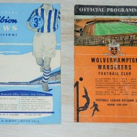 Уест Бромич - Астън Вила и Уулвърхямптън - Болтън оригинални стари английски футболни програми 1957, снимка 1 - Фен артикули - 25199462