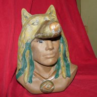 Керамика статуетка,Човекът-вълк, снимка 1 - Антикварни и старинни предмети - 15382667