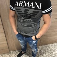 Мъжка тениска Armani код 132, снимка 1 - Тениски - 24628192