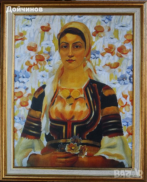 Мома от село Калотинци, Владимир Димитров - Майстора, картина, снимка 1