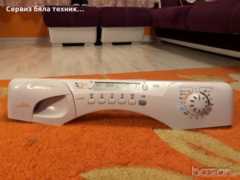 Продавам отлична управляваща и горна платка с целият панел за пералня Candy Alise (Канди) GO W 465 D, снимка 1