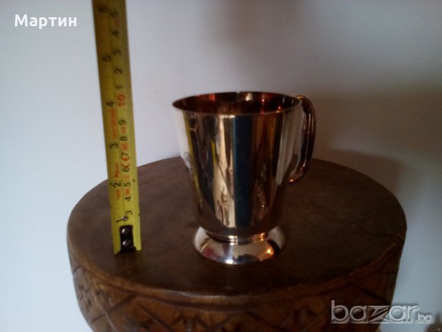 Посребрена масивна стара - Халба ( 777890) , снимка 6 - Сервизи - 18294760