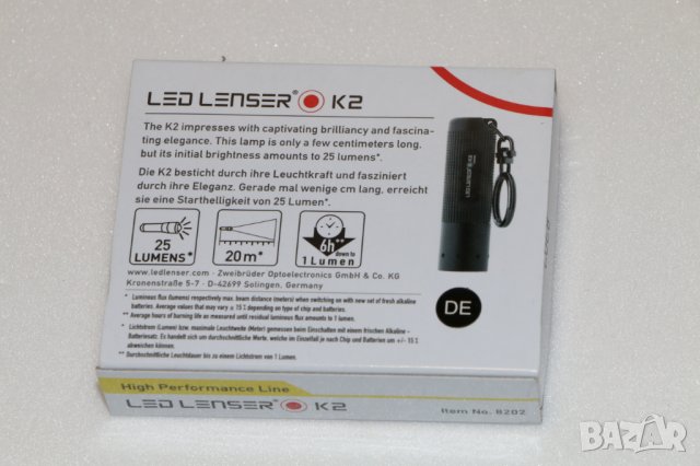 джобно фенерче ключодържател, фенер, LED LENSER, внос от Германия. 25 лумена, обхват 20 m, снимка 3 - Прожектори - 25940018
