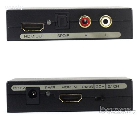 HDMI audio extractor сплитер SPDIF + стерео аудио, снимка 2 - Други - 17989886