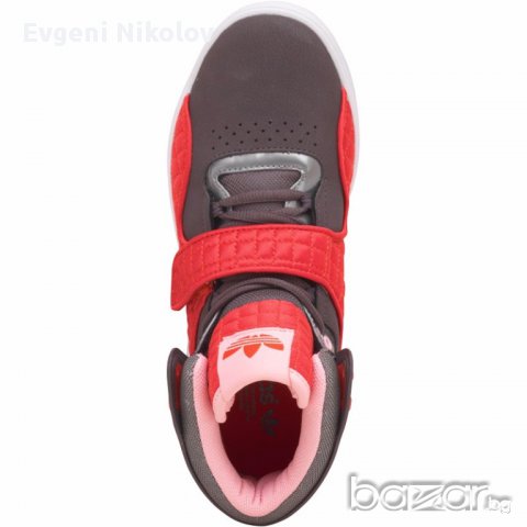 adidas Originals Womens Roundhouse Hi-Tops Grey/Red/Brown Red, снимка 4 - Кецове - 14072986