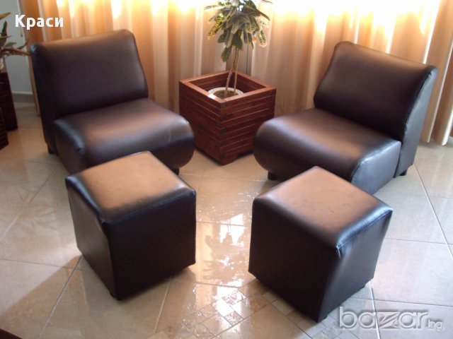 Мебели от естествена кожа, снимка 1 - Столове за офис - 16497434