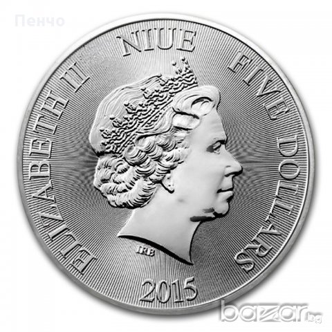 Нова сребърна монета 5$ от 2015 г. с костенурка 2 oz 999 проба сребро, монети чиста проба, снимка 2 - Нумизматика и бонистика - 21096461