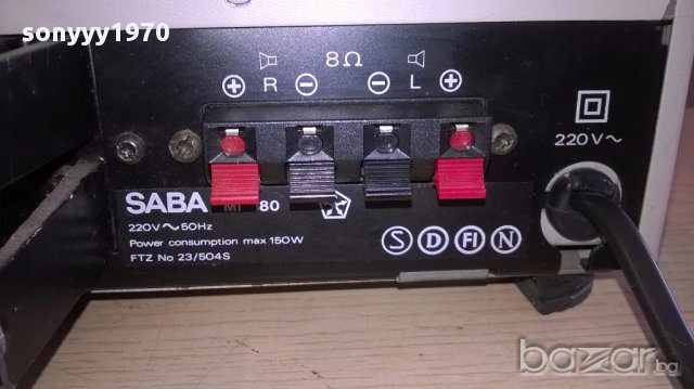 saba mi 180 amplifier-внос швеицария, снимка 11 - Ресийвъри, усилватели, смесителни пултове - 18017062