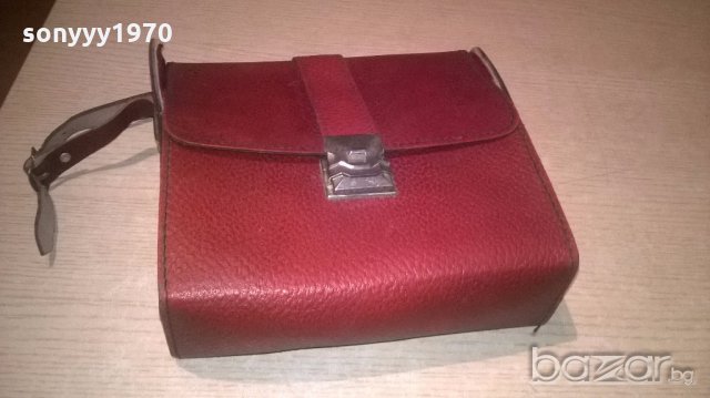 ретро кожена чанта с ремък за бинокък или камера-внос франция, снимка 6 - Колекции - 19891715