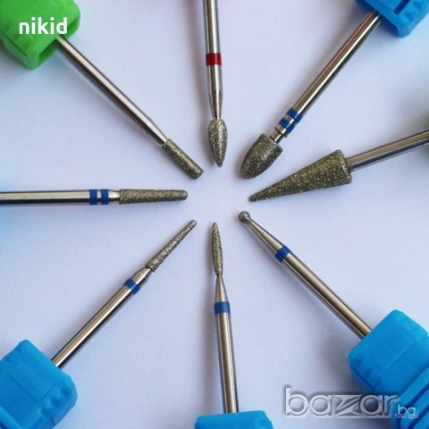 D1 D6 D8 остър накрайник за електрическа пила за нокти фреза борче за кутикули гел лак, снимка 2 - Продукти за маникюр - 18668444