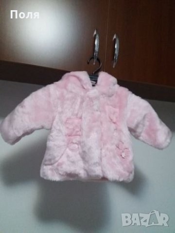 Плюшено палто, снимка 1 - Бебешки якета и елеци - 23853146