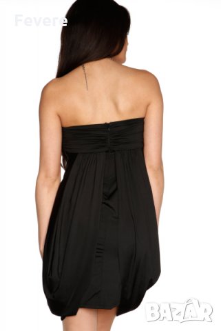 Черна рокля с бюстие, снимка 2 - Рокли - 24939704