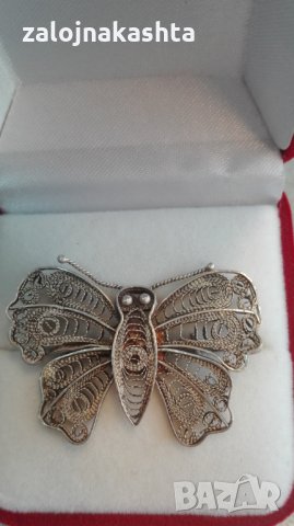 Сребърна брошка пеперуда-5,0гр/925