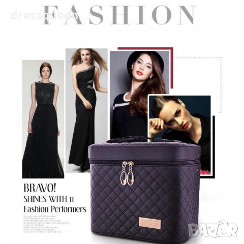 2165 Голям козметичен несесер на 2 нива , снимка 3 - Други - 24760503