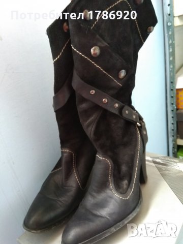 Ботуши на ток, снимка 2 - Дамски ботуши - 24827427