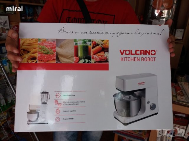 Кухненски робот Volcano Kitchen robot  8 в 1 6скор. 1000об. метална купа и блендер стъкло 890-534лв., снимка 2 - Други - 22157956