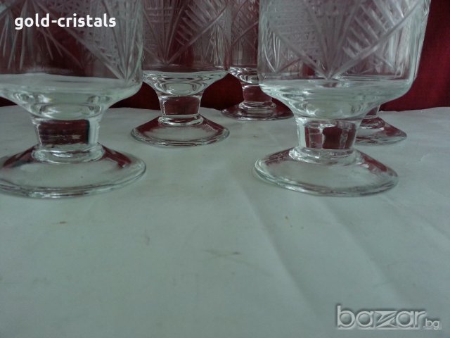 сервиз кристални чаши , снимка 6 - Антикварни и старинни предмети - 20122827