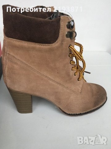 Естествена кожа велур боти Maria Mare номер39, снимка 2 - Дамски боти - 24291447
