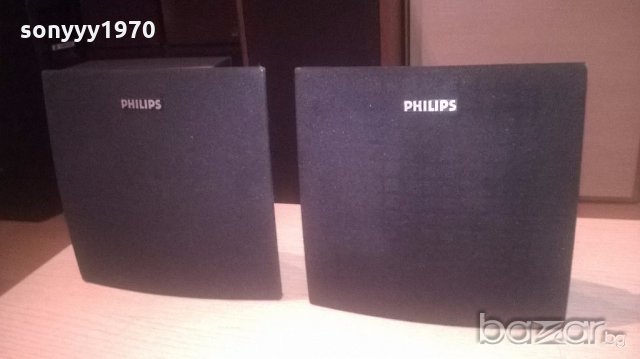 philips-2бр тонколони-19х19х8см-внос швеицария, снимка 3 - Тонколони - 18772909