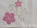 Бял детски блузон с бродерия за момиче размер 116, нов , снимка 2