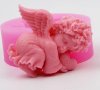 3d Приведен Ангел със сърце love в шепа силиконов молд кръщене фондан торта гипс сапун калъп пита, снимка 2