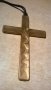 готин алуминиев кръст с въже за носене-23х13см-внос франция, снимка 2