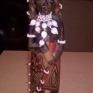 Африканска фигура от дърво-31х7см-внос швеицария, снимка 5 - Антикварни и старинни предмети - 17317721