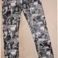 Панталон на модни надписи М размер , снимка 2 - Панталони - 19676000