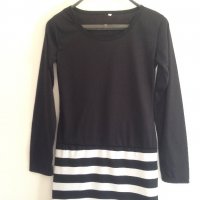 Черно и бяло блуза туника, снимка 3 - Туники - 24300506