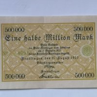 EINE HALBE MILLION MARKS KREISNOTGELD 1923 REUTLINGEN STADT, снимка 1 - Нумизматика и бонистика - 24484809