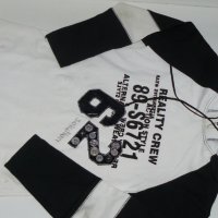 Solution– блуза, тип туника, суитчър в бяло и черно – 8 години, снимка 1 - Детски Блузи и туники - 24057421