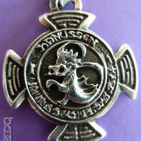 Античен сребърен кръст с дракон , снимка 3 - Колиета, медальони, синджири - 20873694