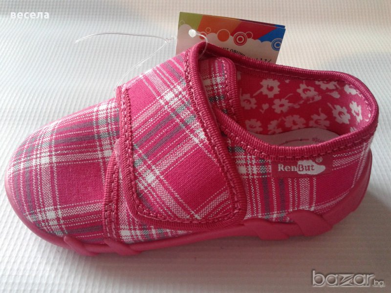 Детски пантофки от памучен текстил с дишаща подметка, снимка 1