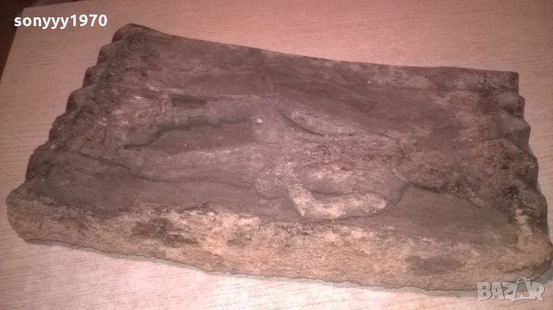 антика-стара дърворезба-old-43х39х5см-внос швеицария, снимка 1