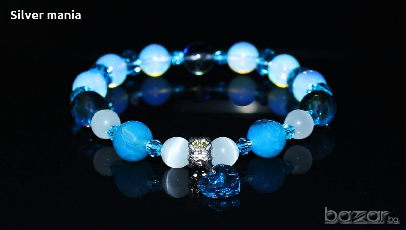 Гривна от естествени полускъпоценни камъни, снимка 1