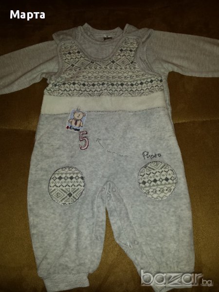 Бебешки гащеризон + блузка, снимка 1