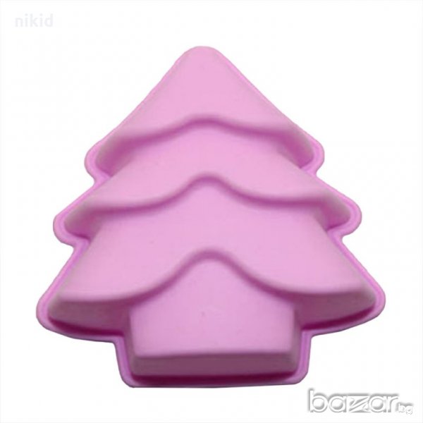 Елха силиконова форма за декор украса торта фондан гипс сапун шоколад, снимка 1